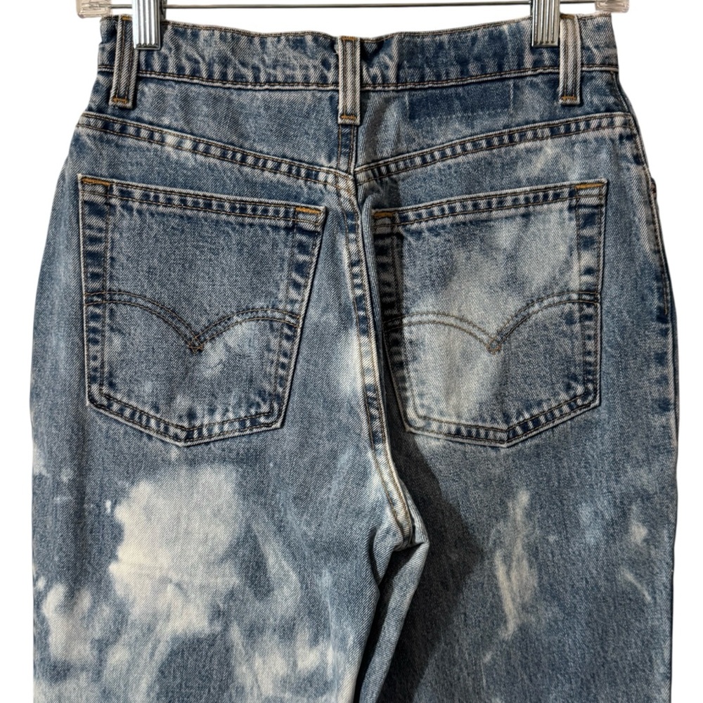 Vtg Levis 512 Slim Fit Tapered Leg Bleached acid wash tye dye denim jeans retro - Picture 5 of 13